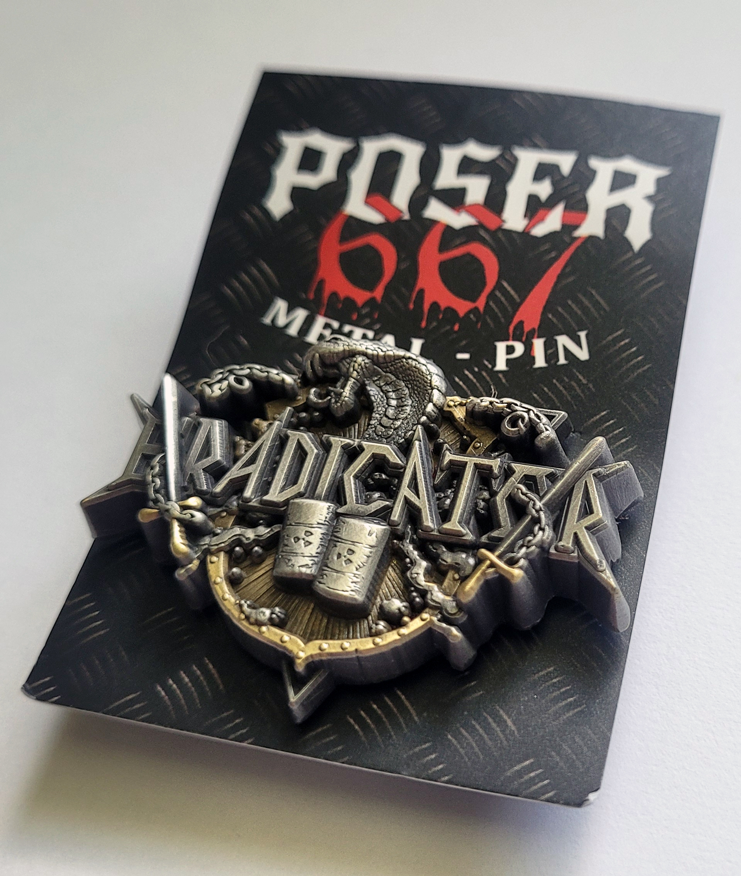 3D Metal Pin - Snake Crest