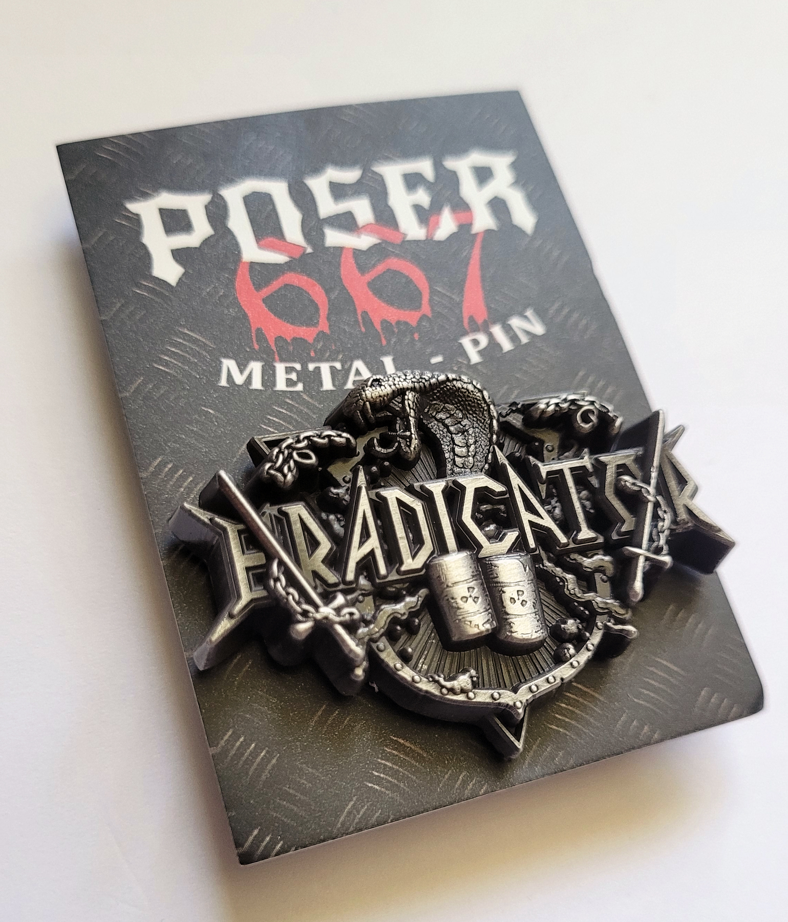 3D Metal Pin - Snake Crest